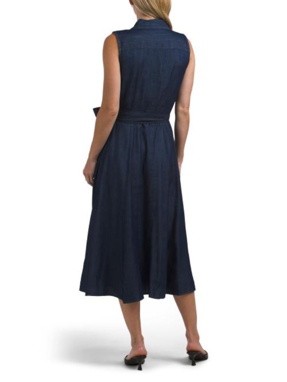 TOMMY HILFIGER Chambray Self Tie Shirt Dress - Picture 2 of 4